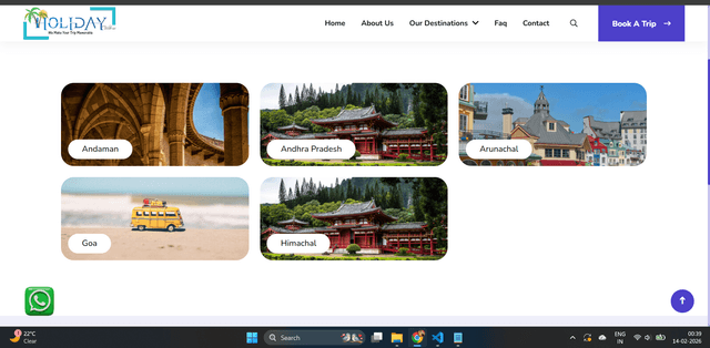 HolidayWithUs – Travel & Tour Booking Platform