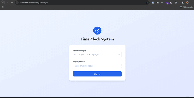 TimeTracker Pro – Employee Time & Work Hour Tracking System